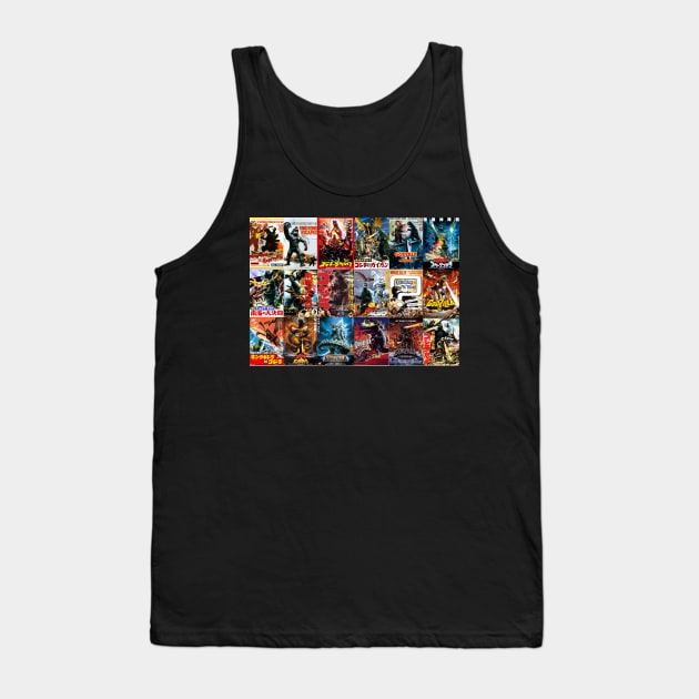 Giant Monster Movie Poster Collage Tank Top by Starbase79
